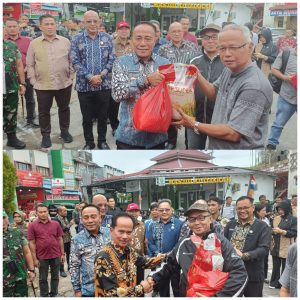 Operasi Pasar di Halaman Pasar Raya Sintang Dihadiri Wagub Kalbar dan Bupati Sintang